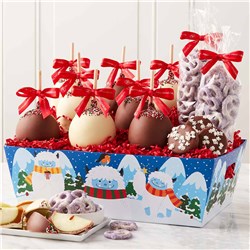 Yeti for Christmas Caramel Apple & Confection Gift Tray