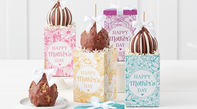 Mrs Prindables Spring Flowers Mother's Day Caramel Apple Gift Set