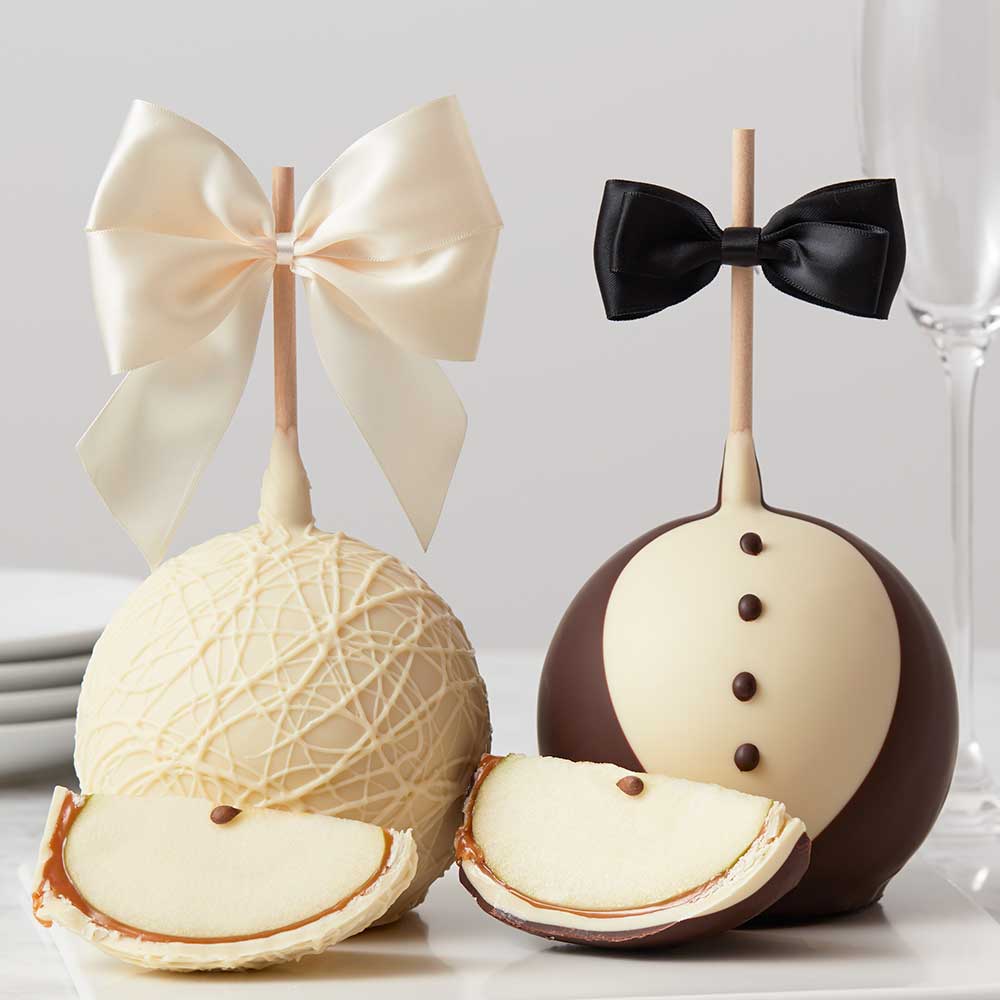 Bride and Groom Jumbo Caramel Apple Set – mrsprindables