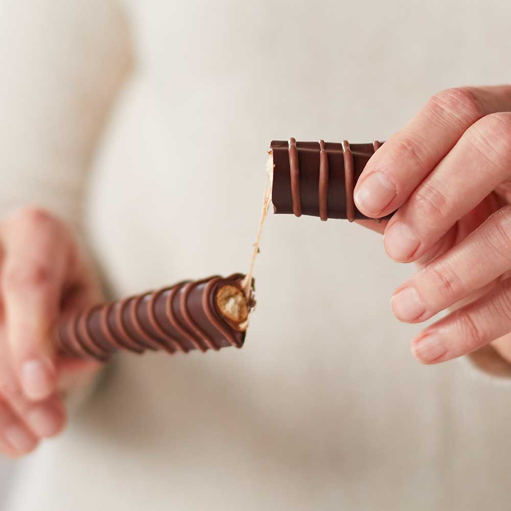 Chocolate and Caramel Dipped Pretzels, 10-Piece