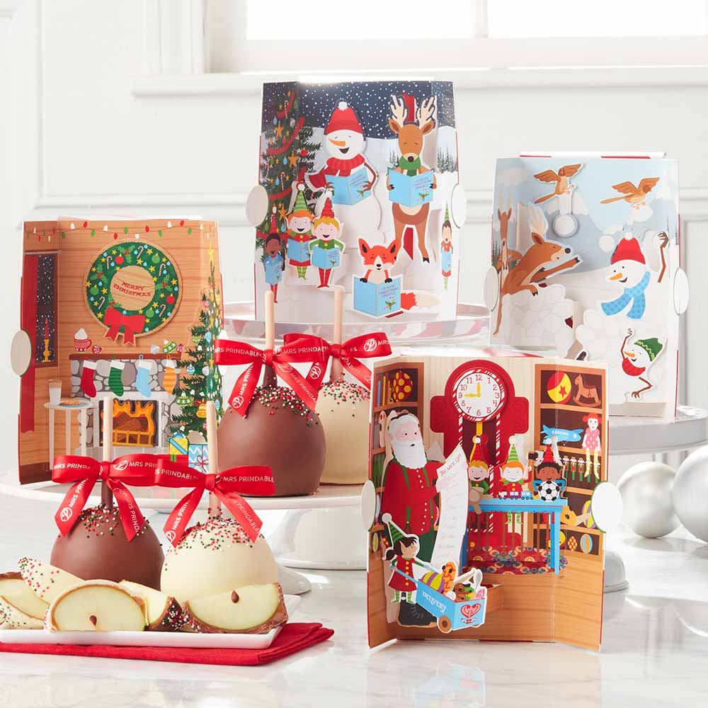 Christmas Pop-Up Caramel Apple Gift Set