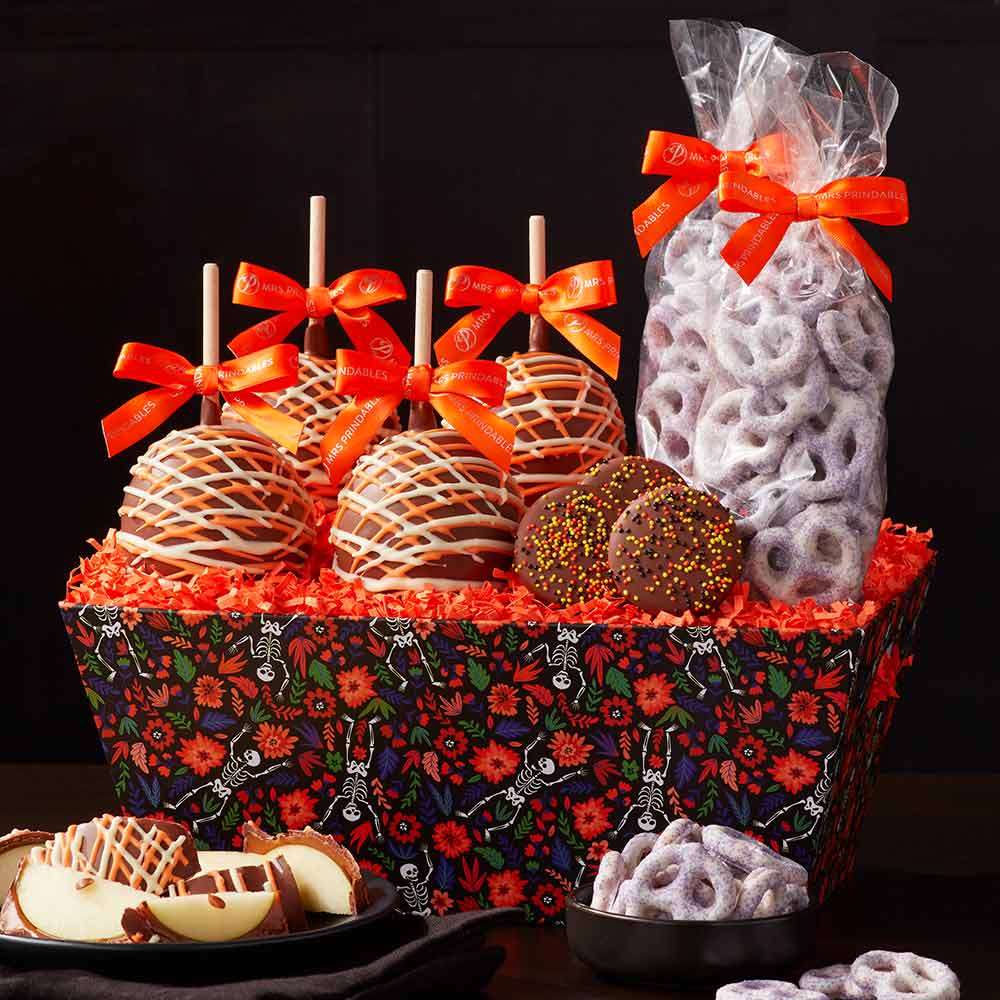 Day of the Dead Caramel Apple & Confection Gift Tray