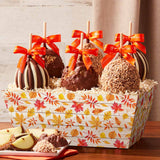 Fall Leaves Caramel Apple Gift Tray