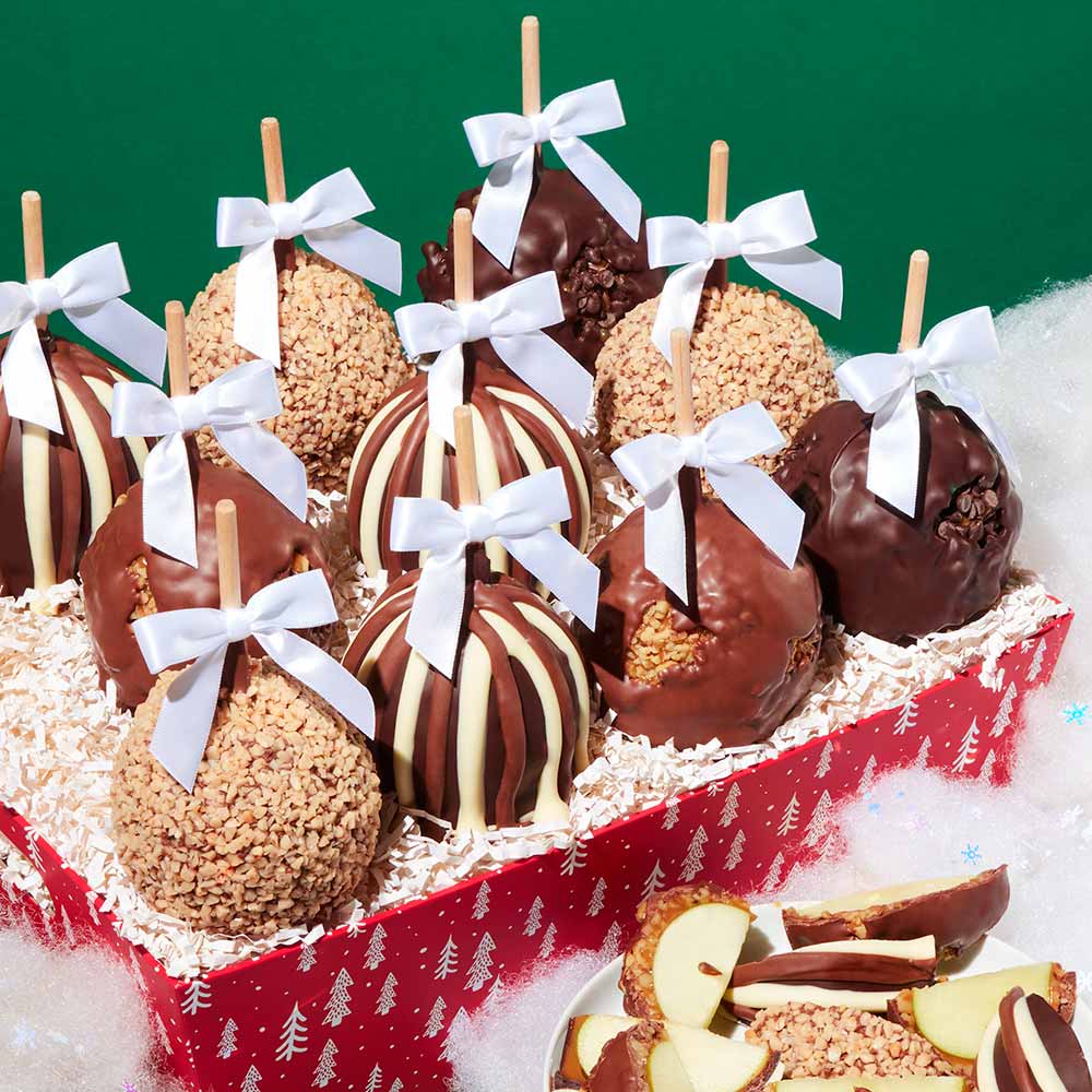 Frosted Forest Caramel Apple Gift Tray