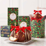 Golden Holly Caramel Apple Gift Set