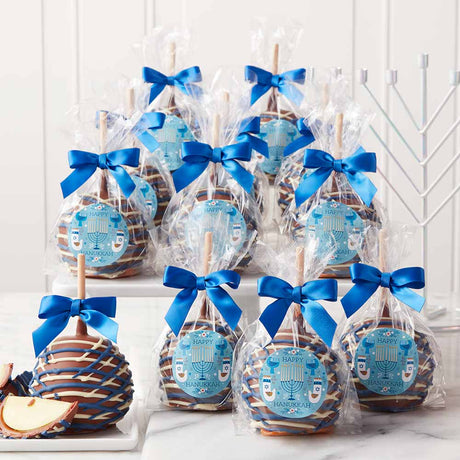 Hanukkah Greetings Caramel Apple Gift Set