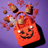 Jack-O-Lantern Caramel Apple Gift Basket