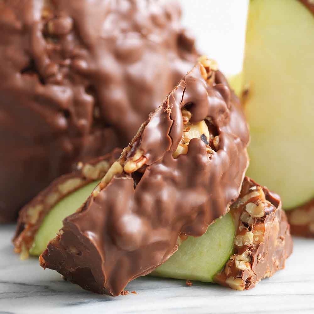 Milk Chocolate Walnut Caramel Apple Gift Set
