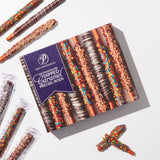 Signature Chocolate & Caramel Dipped Pretzel Gift Set, 24-Piece