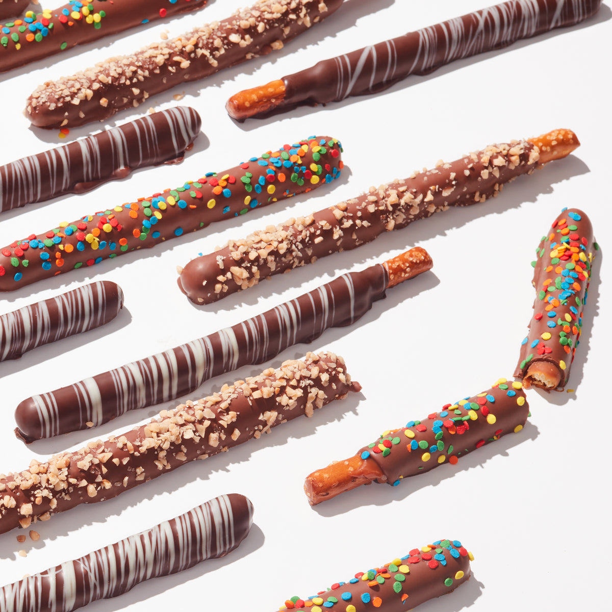 Signature Chocolate & Caramel Dipped Pretzel Gift Set, 24-Piece